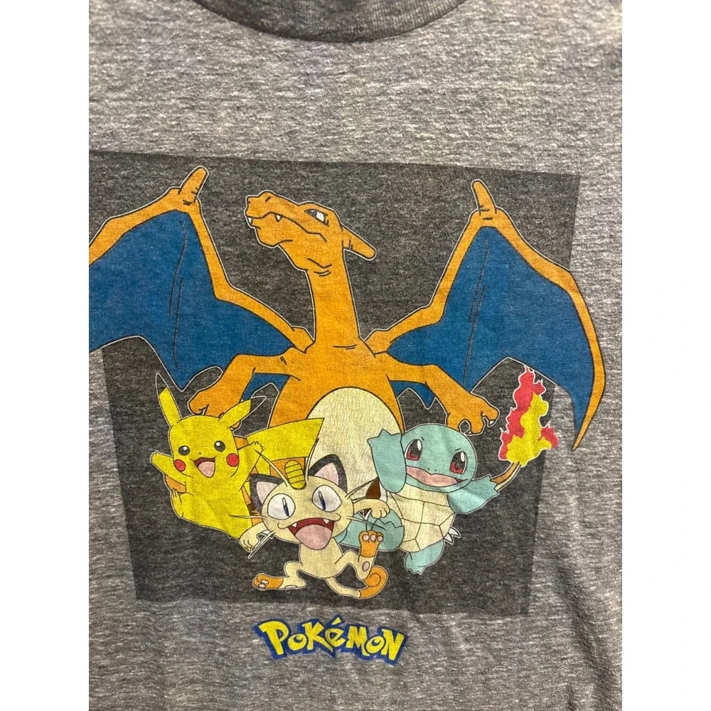 Pokemon Gray Graphic Tee L (10-12) Old Navy Collectabilitees